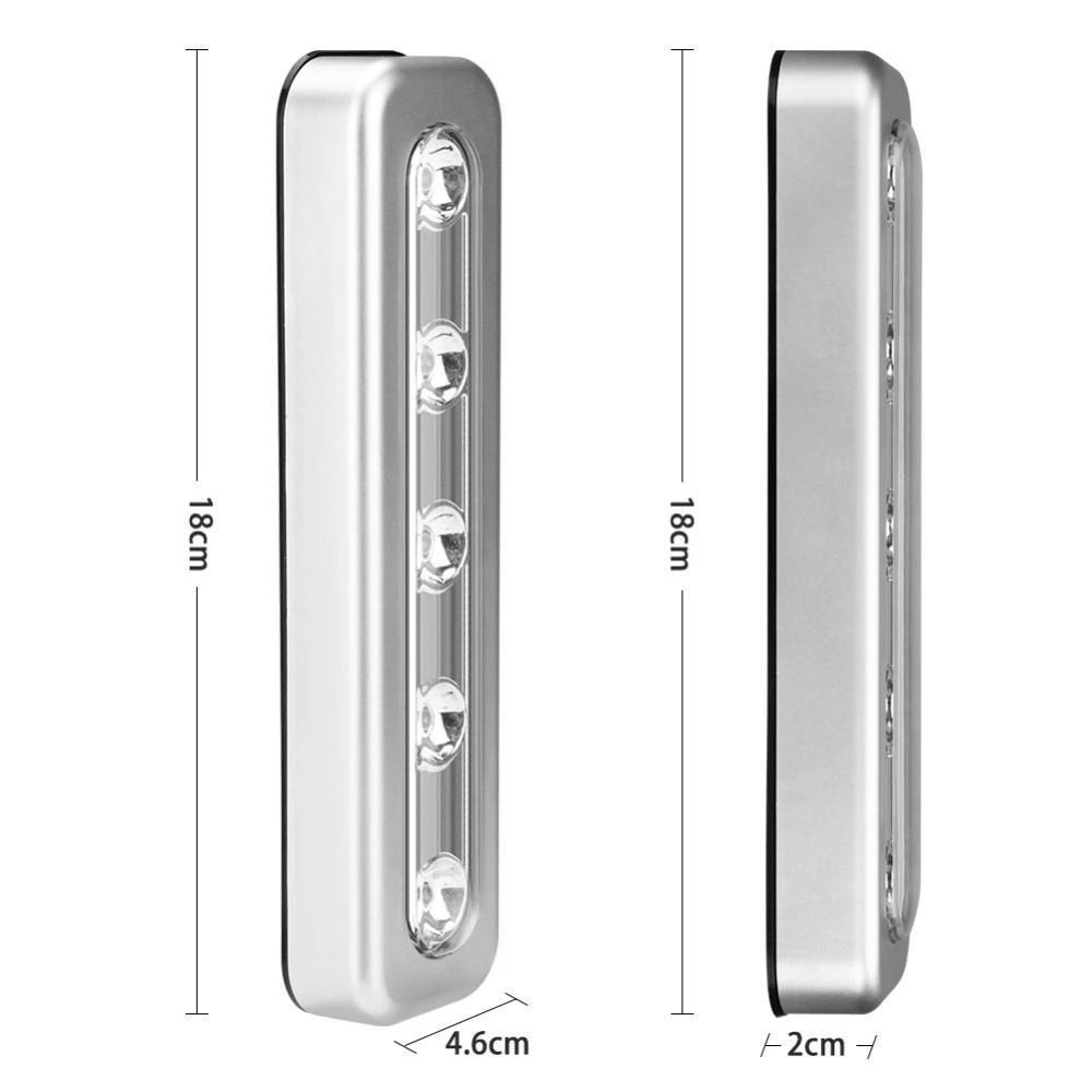 Мини Беспроводной Настенный Светильник Светодиодная Лента на Батарейках Новый Трехрежимный Нажимной Светильник Дом Спальня