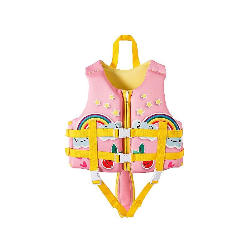 Kids Neoprene Life Vest Buoyancy Aid Swimming Snorkeling Floatation Jacket With Adjustable Straps