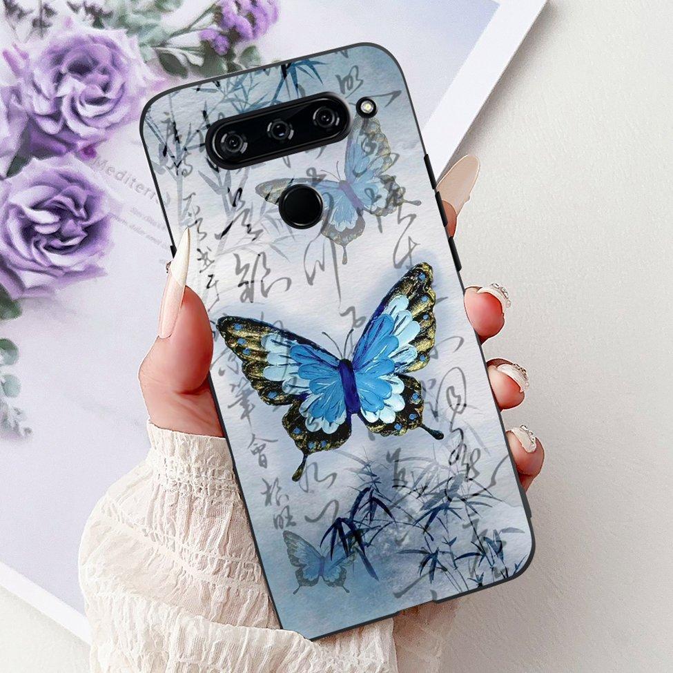 Чехол For LG V40 ThinQ Чехол-крышка Силиконовый Роскошный Модный Милый Кот Крутой Ударопрочный Бампер Корпус Для LG V405 LM-V405 LM-V409N