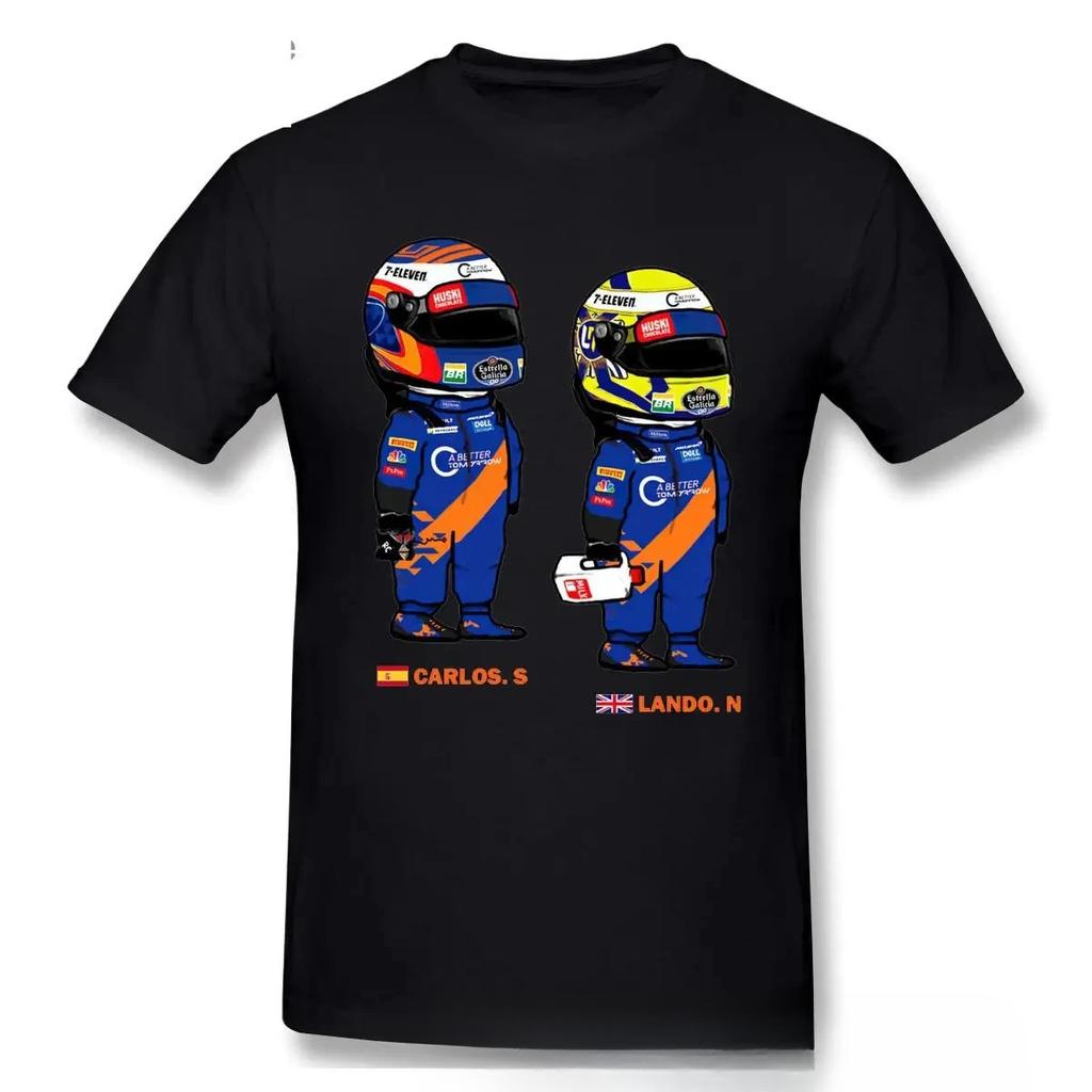 Streetwear Mini F1 Tshirt Summer Men's Clothing Women's Short Sleeve Kawaii Automobile Race T-shirt