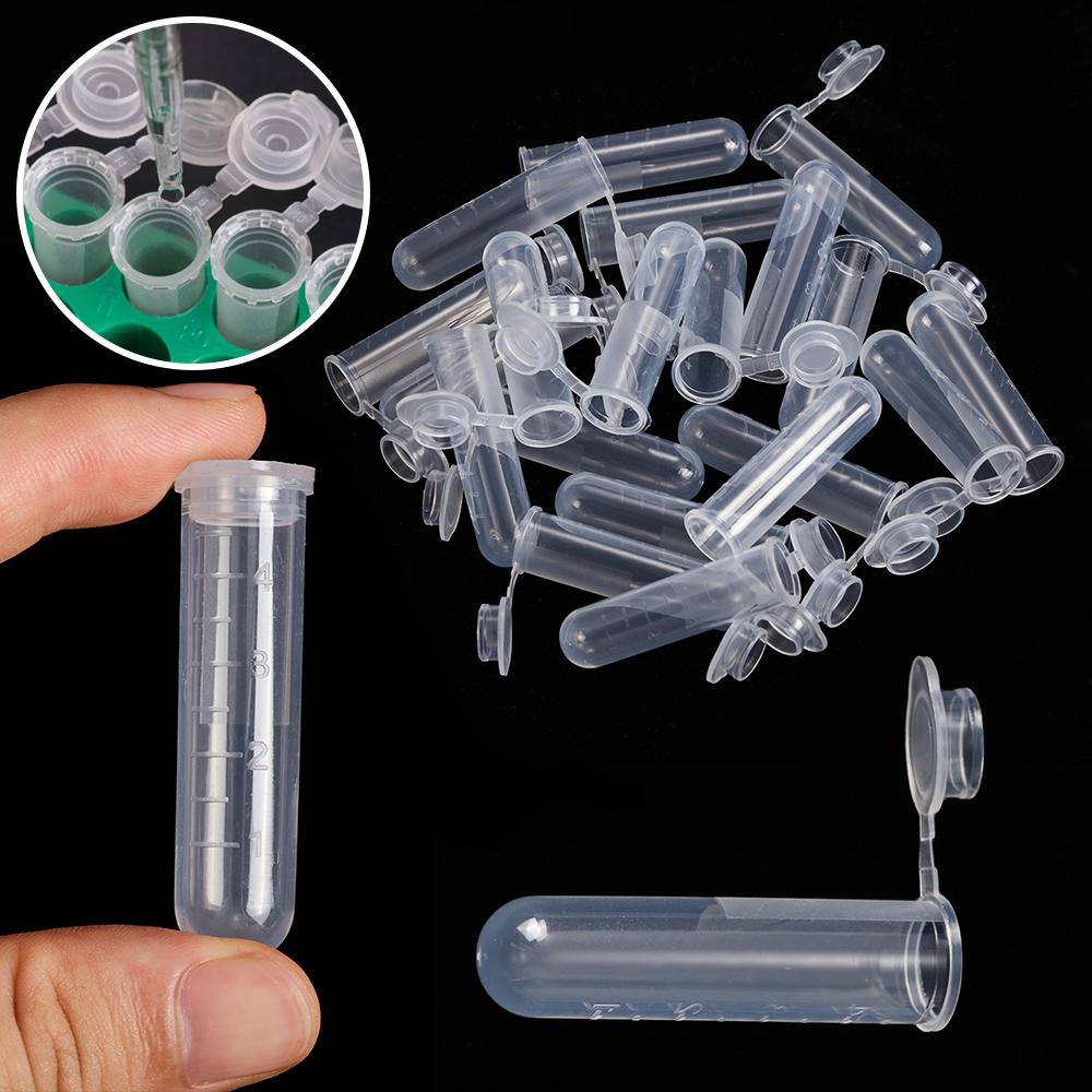 20PCS 5ml Storage Lid Lab Scale Round Bottle Small Vial Centrifuge Tube Plastic