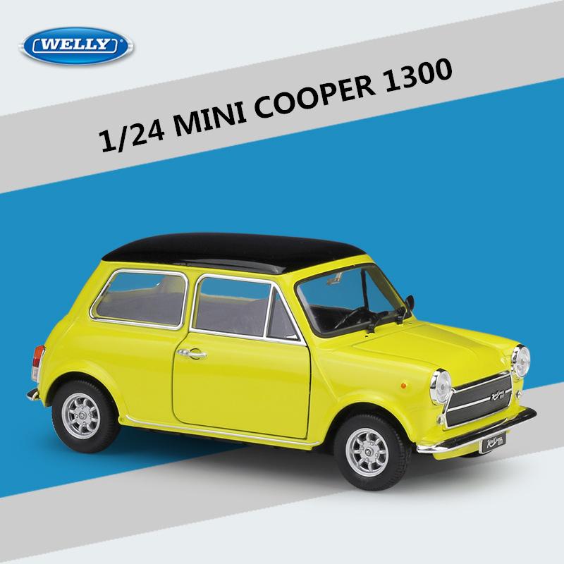 Welly 1/24 BMW MINI 1300 Cooper Сплав Масштабная Модель Автомобиля Литье под Давлением Металл Миниатюрная Модель Автомобиля Статическая Коллекция Детская Игрушечная Машинка