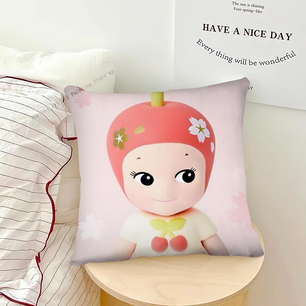 Милая кукла мультяшная наволочка Sonnys Angels модная квадратная наволочка для спальни, дивана, комнаты, внутреннее украшение, чехол для подушки для отдыха