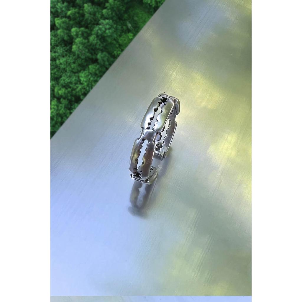 Модель бритвы унисекс, регулируемое посеребренное кольцо