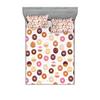 Вкусный узор пончиков Лист Трехкомпонентный Комплект Постельного Белья с Цифровой Печатью Взрослые Дети