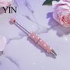 Рукоделие для взрослых DIY Ручка с бусинами, Блестящие стразы и искусственный жемчуг, Нанизывание бусин, Творческие подарки, Сестрам, Черная шариковая ручка