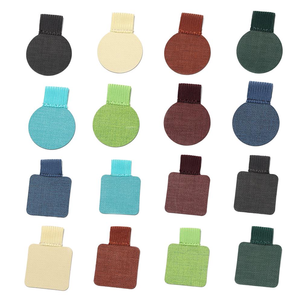 4PCS Useful Stationery Portable Self-adhesive Pen Holder Elastic Loop Leather Pen Clips Notebook