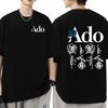 Ado Blue Rose 2025 Мировой Тур Hibana Футболка Мужская Женская Модная Футболка С коротким рукавом Эстетичная Модная Повседневная Свободная Футболка Топы