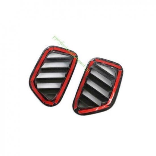 For Hyundai Venue - 2024 Carbon Fiber Dash L&R AC Air Outlet Vent Cover