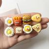 8Pcs Cartoon Burger Fries Egg Refrigerator Sticker Whiteboard Magnet Home Decor Magnet