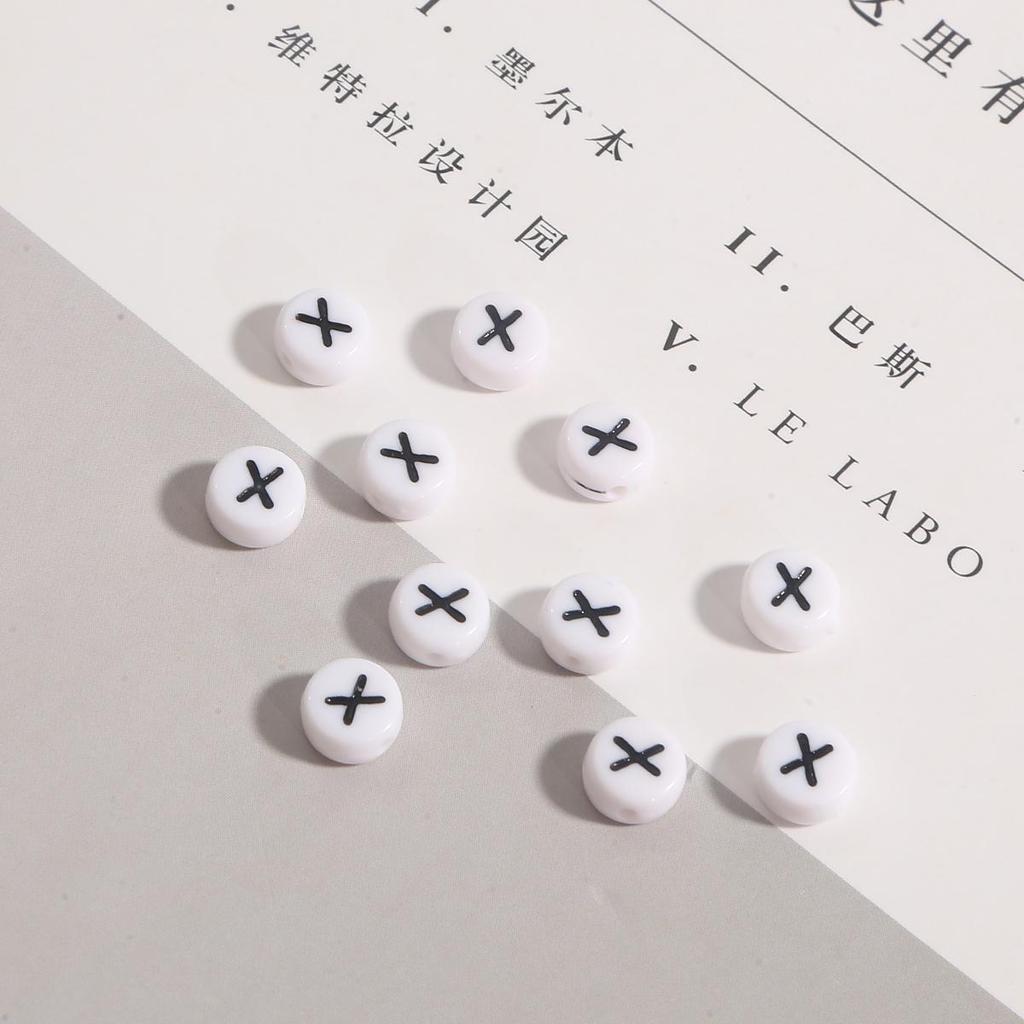 100 шт. бусины с буквами, круглые бусины с буквами алфавита, акриловые бусины, сделай сам, изготовление ювелирных изделий, браслет, ожерелье, аксессуары