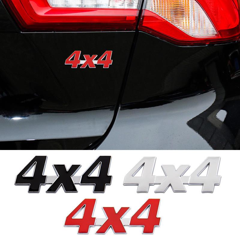 Внедорожник 4x4 Металлический корпус 3D Стерео Логотип Наклейка для экстерьера для украшения хвоста