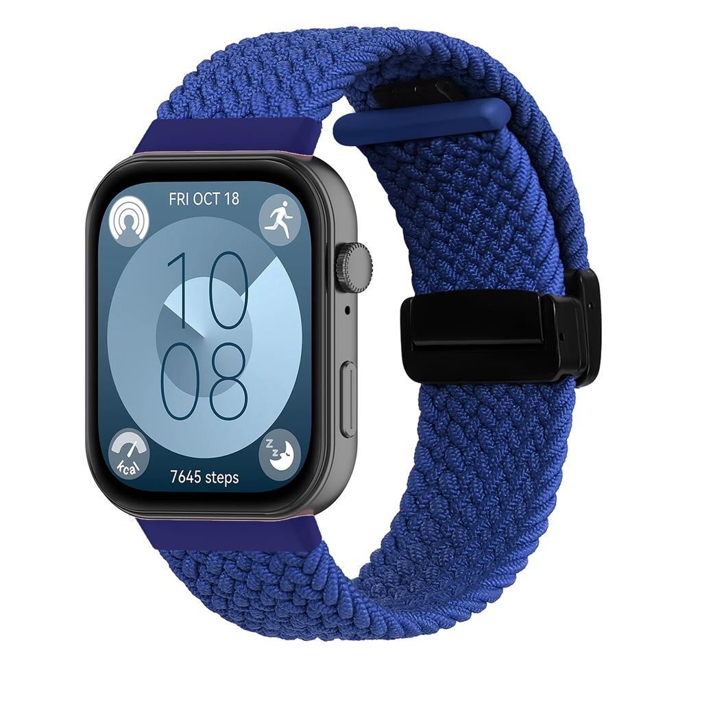 Магнитный ремешок для HUAWEI watch fit 4 3 Плетеная нейлоновая петля solo loop Запасной ремень Наручный correa Браслет HUAWEI fit3 4 pro