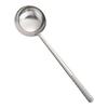 Endo Shoji Large Silver Chinese Ladle, All Stainless Steel, Blasted, for Commercial Use, ATYC101