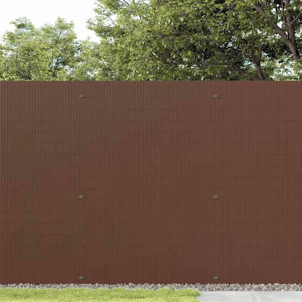 Garden Fence Double Sided Brown 1.8 x 5 m PVC