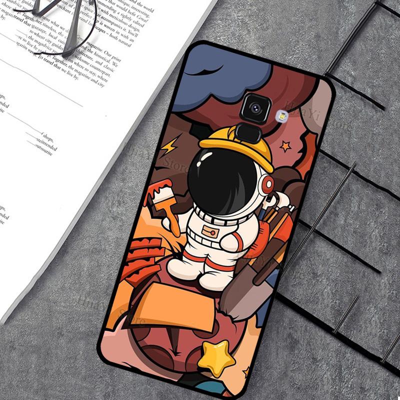 Космический Эстетический Чехол-Накладка Астронавт для Телефона Samsung J7 J5 J3 J1 2016 A3 A5 2017 J4 J6 Plus J8 A7 A8 A9 2018