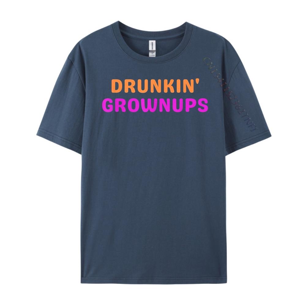 Drunkin Grownups Mens Clothing 2024 Luxury Brand Graphic Tees Men Printed T-Shirt