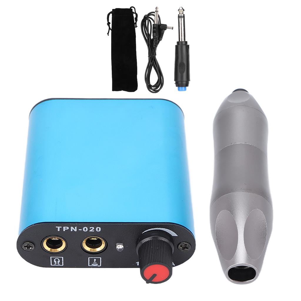 Комплект для татуировки с блоком питания, беспроводной педалью, регулируемым мотором, ручка для татуировки для начинающих