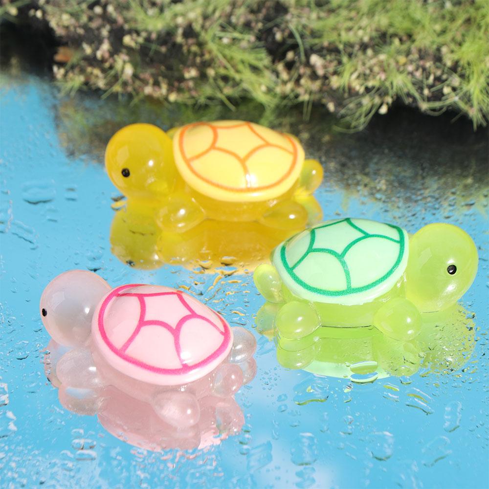 Поделки из смолы Миниатюрные светящиеся черепашки Орнамент Статуэтка черепахи Украшения для сказочного сада