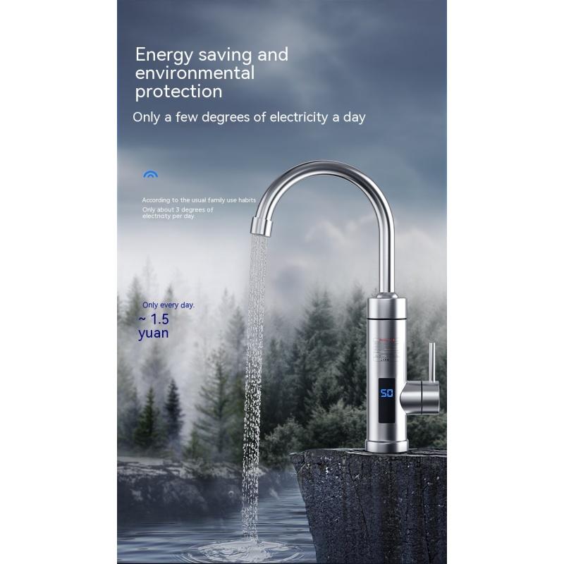 Кухонный электрический кран для горячей воды из нержавеющей стали, мгновенный трехсекундный кран для горячей воды, горячая и холодная вода