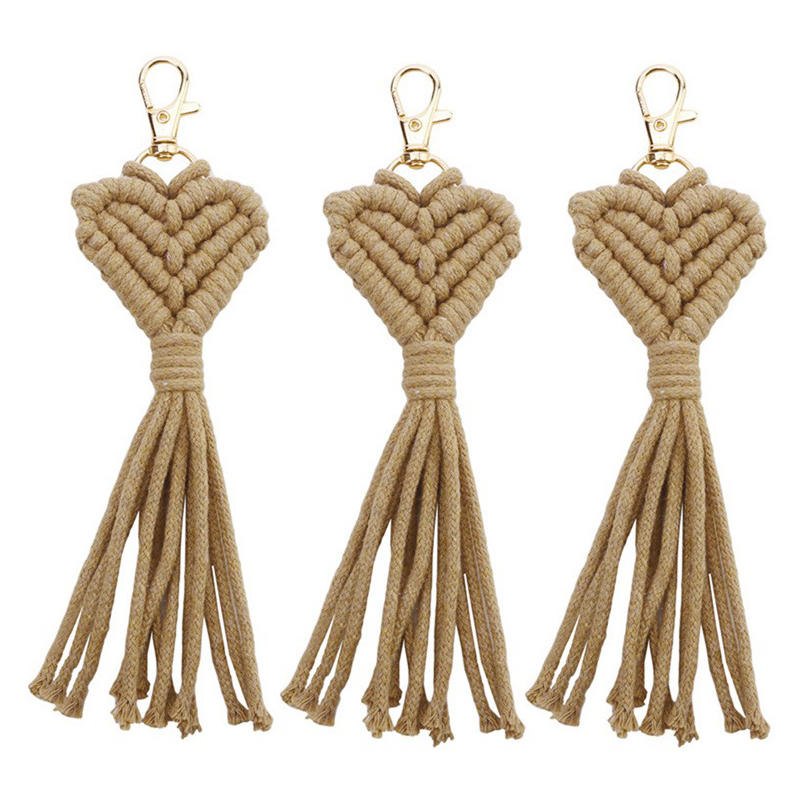3 шт. подвеска с кисточками модный плетеный брелок ручной работы ювелирные аксессуары довольно прочный милый вязаный брелок