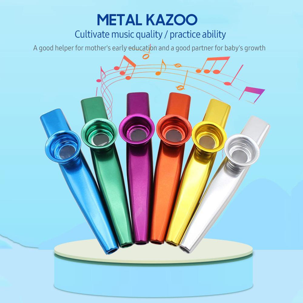 Металлические музыкальные инструменты Kazoos Kazoo из алюминиевого сплава для детей Mini Kazoo с мембраной Kazoo для