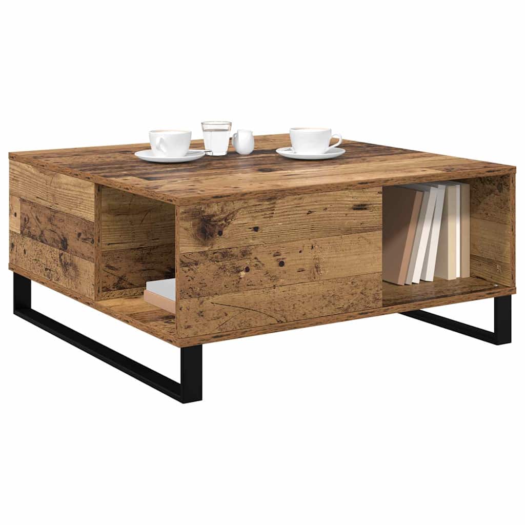 Coffee Table Reclaimed Wood 80 x 80 x 36.5 cm Wood Based Panel