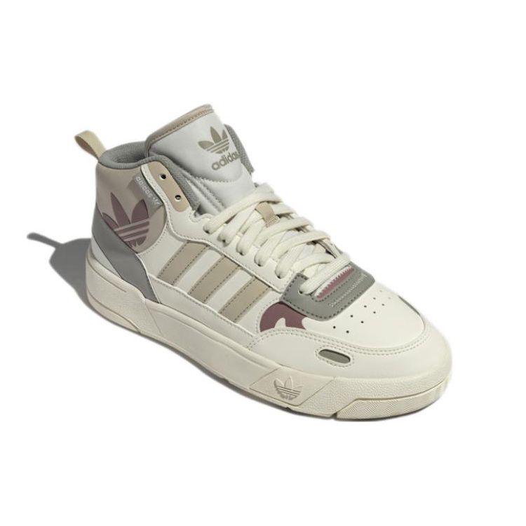Adidas Originals Post Up Leather Slip Resistant Lightweight Mid Top Sneakers Women Sneakers Light-Gray Purple ID4085