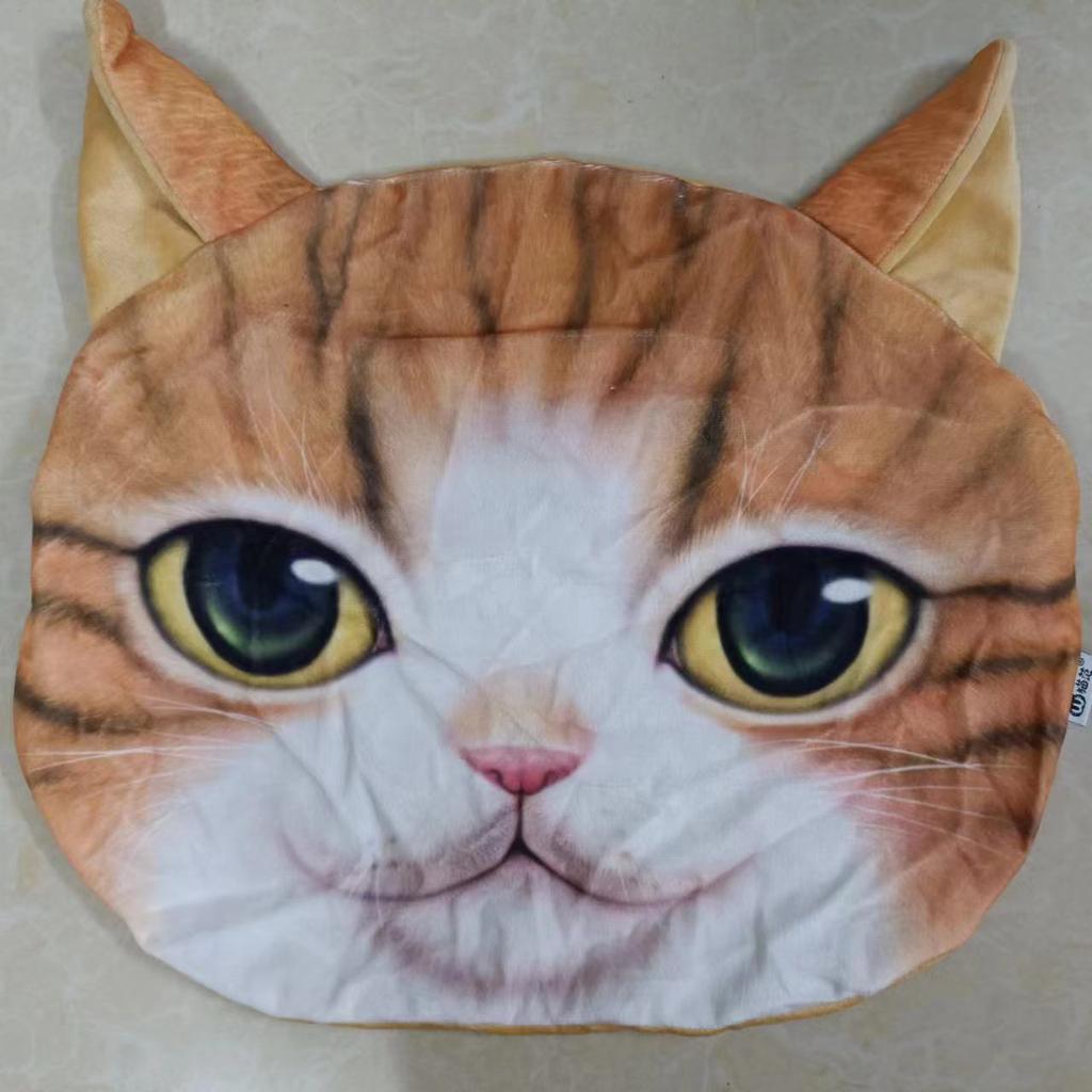 35x36 см 3D Милая подушка для сна в виде кошки, собаки, офиса, чехол для подушки, мультяшная плюшевая мягкая игрушка, детская кукла, моющаяся, для дома, дивана, автомобиля, чехол для подушки