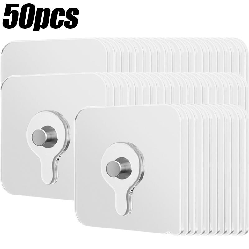 10/150x Прозрачные настенные крючки-наклейки Без сверления Без гвоздей Самоклеящиеся Крючки-вешалки для фоторамки, часов, винтов Держатели Органайзеры