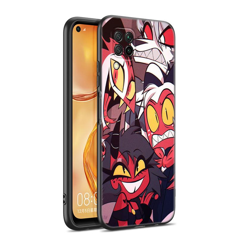 Anime Helluva Boss Black Silicone Phone Case For Huawei P10 P20 P30 P40 Lite P50 P60 Art P50E P Smart Z 2018 2020 2021 Pro 2019