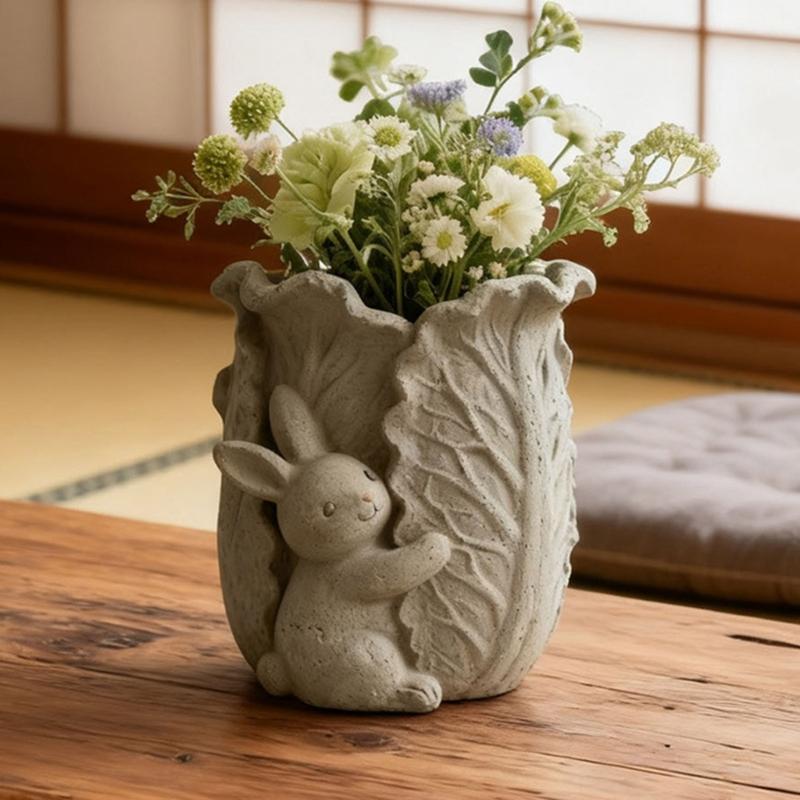 Прочная силиконовая форма в виде кроликов и капусты для смоляных шкатулок для украшений, маленьких кашпо и декоративных аксессуаров