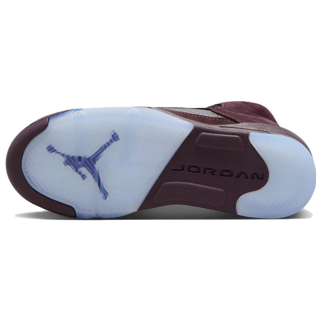 Детские кроссовки Air Jordan 5 Retro SE GS Burgundy 2023 красные темно-бордовые светло-графитовые FN4233-600