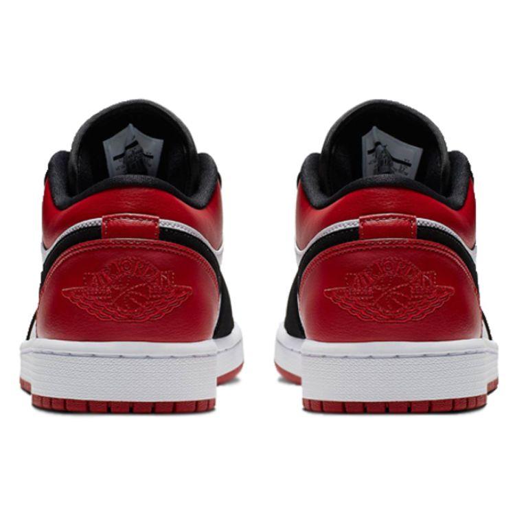 Air Jordan 1 Low Black Toe Unisex Sneakers Red White Black-Gym-Red 553558-116