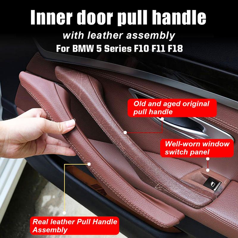 For BMW 5 Series F10 F11 F18 2010-2017 LHD RHD Interior Passenger Door Leather Pull Handle Assembly