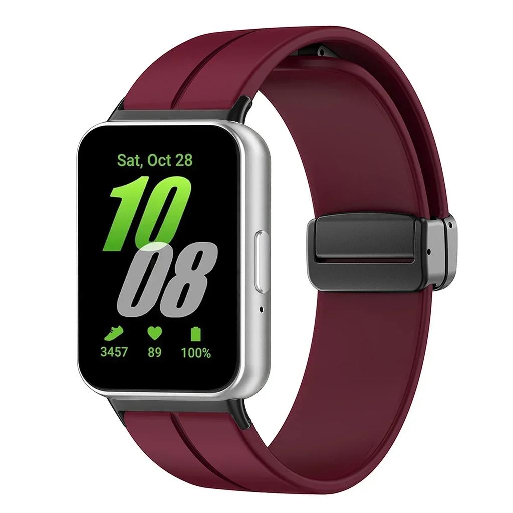 Silicone Strap For Samsung Galaxy Fit3 Watch Band Magnetic Buckle Wristband For Samsung Galaxy Fit 3 Bracelet Replacement Correa
