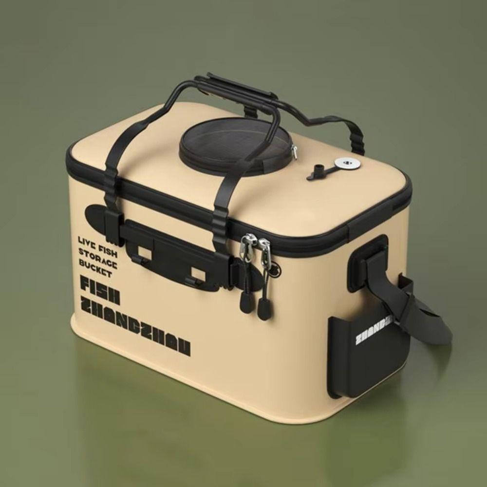 Thickened Live Fish Bucket Foldable Live Fish Box Fishing Accessories Fishing Barrel Camp Fishing