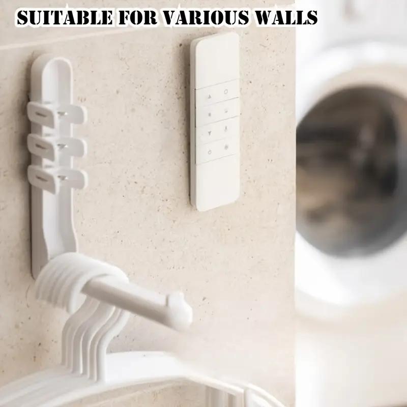 3 шт. Магнитный держатель для пульта без сверления - Настенное крепление для пультов ТВ/кондиционера/DVD, Белый, Компактный дизайн