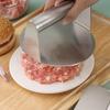 Пресс для мяса из нержавеющей стали с антипригарным покрытием, круглый, квадратный, для измельчения говядины, инструмент для гриля, толкушка для мяса, аксессуары для домашней кухни