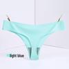 Burgundy Plus Size Low Rise Invisible Ice Silk Quick-Dry Thong Panties for Women