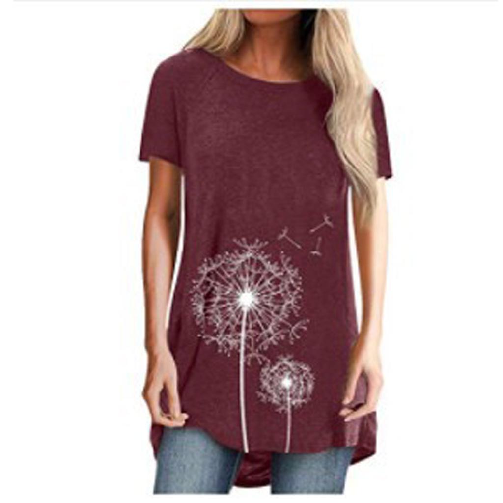 Женская футболка больших размеров с принтом, с короткими рукавами, повседневная блузка, свободные топы