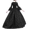 Women Retro Party Princess Cosplay Lace Floor Length Dress
