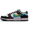 Женские кроссовки Dunk Low Multi-Swoosh Black White Rush-Pink FD4623-131