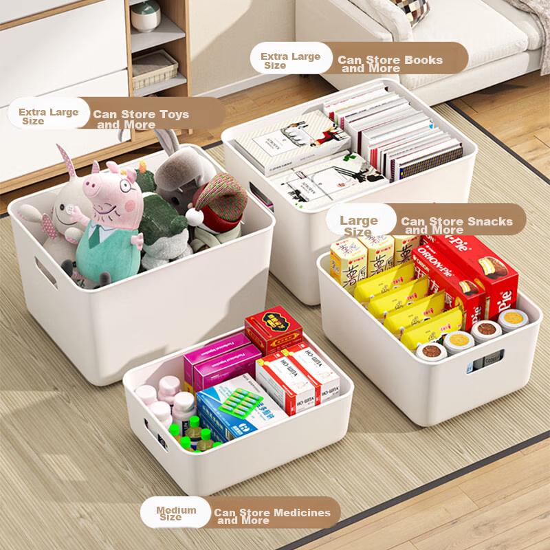 Jiadu Desktop Storage Box, Snack Cosmetics Miscellaneous Organizer Basket, Household Kitchen Organizer Container, Wardrobe Storage Basket