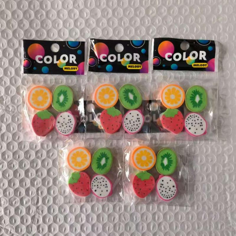 4/12/20 шт. Милый ластик с изображением фруктов, канцелярские принадлежности для студентов, креативный модный ластик