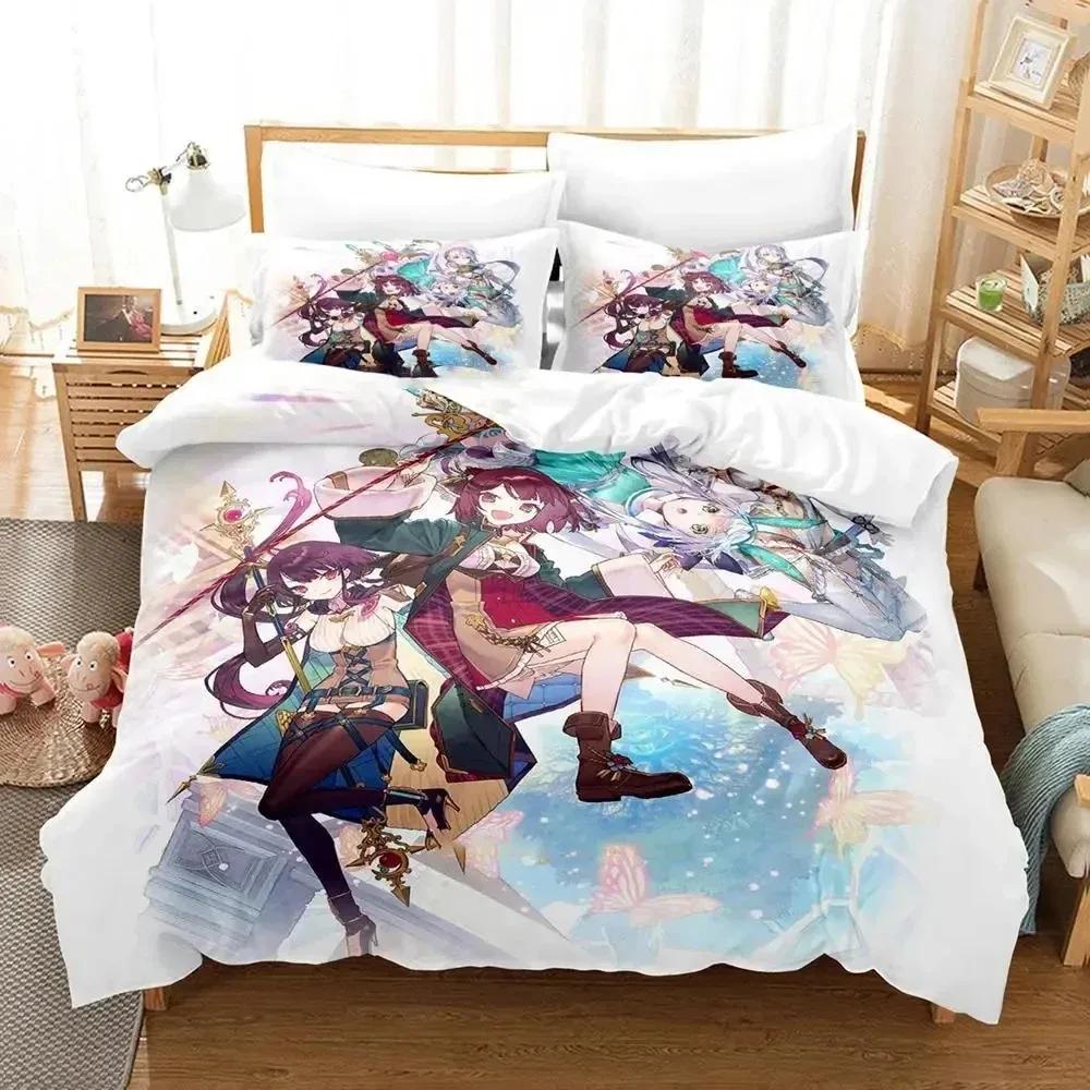 Atelier Sophie The Alchemist Of The Mysterious Book Bedding Set Boys Girls Twin Queen Size Duvet Cover Pillowcase Bed Kids Adult