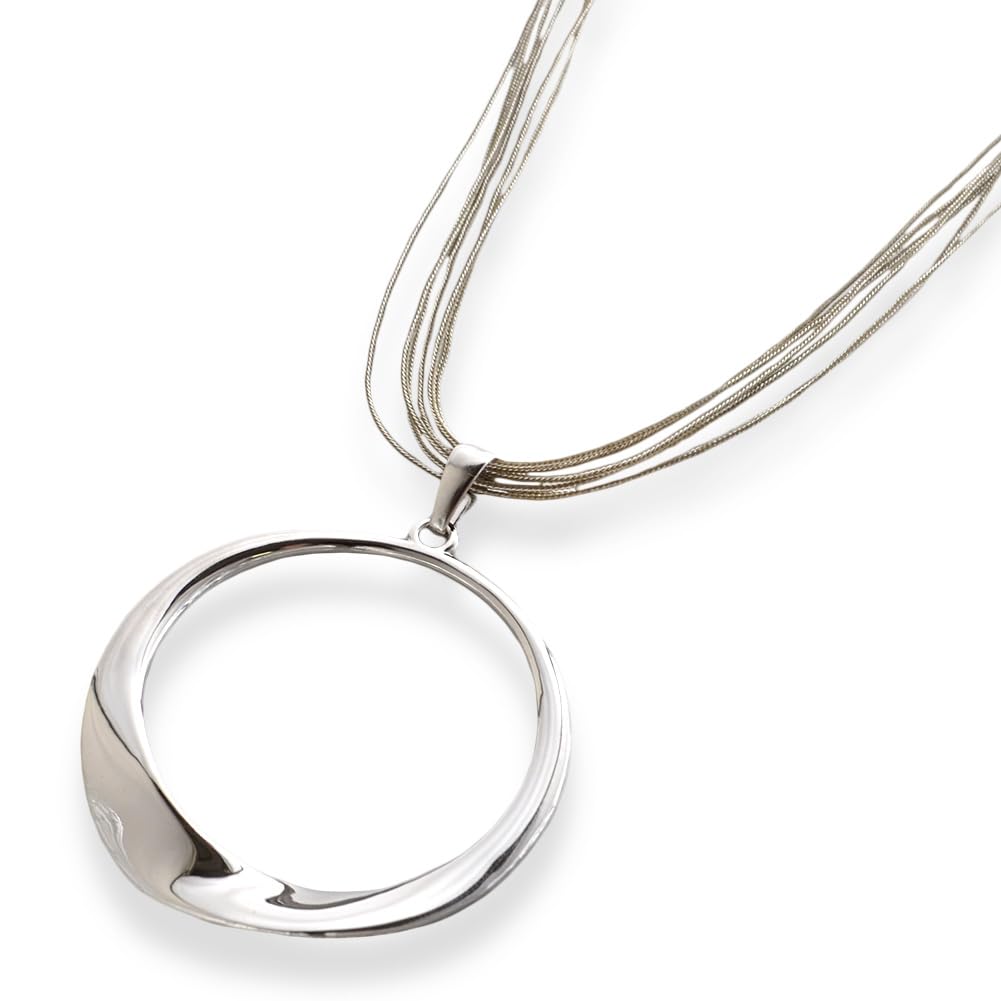 [R-days Daikanyama] Metal Ring & Stainless Steel Cord Necklace, Glass Holder, Glasses Holder, Sunglasses Holder, Neck Hanging, Glasses Accessories,