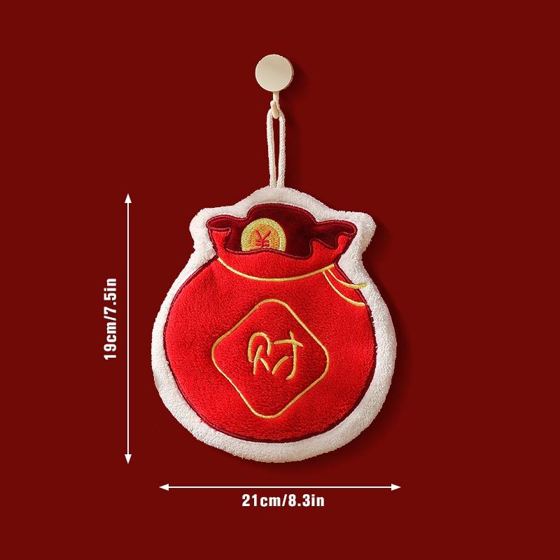 Новый год 2025 Полотенца для рук Полотенца для вытирания на Китайский Новый год Супервпитывающее полотенце для рук Принадлежности для уборки дома и кухни