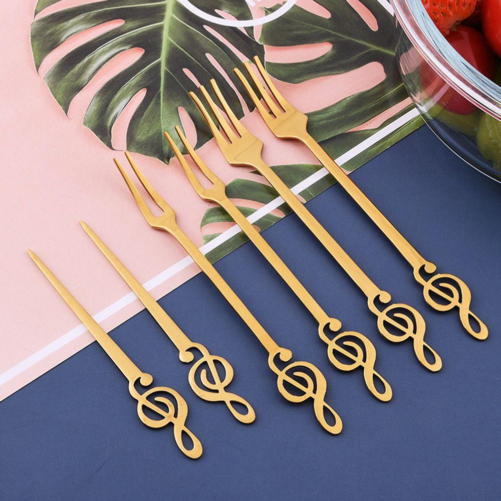 Инструменты Столовая посуда Аксессуары для торта Десерт Фрукты Вилки Столовые приборы Столовая вилка Вилка из нержавеющей стали