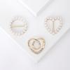 Simple Pearl Love Brooch High-End Delicate Pin Fashion Sweater Coat Shawl Corsage Set